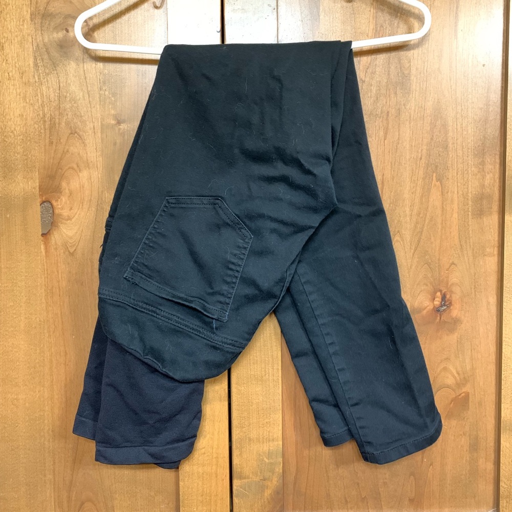 Black motherhood maternity full panel skinny chino